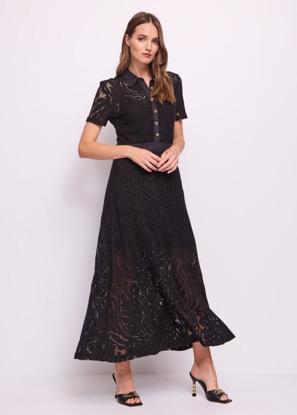 Women's black lace dress Gaudì Fashion