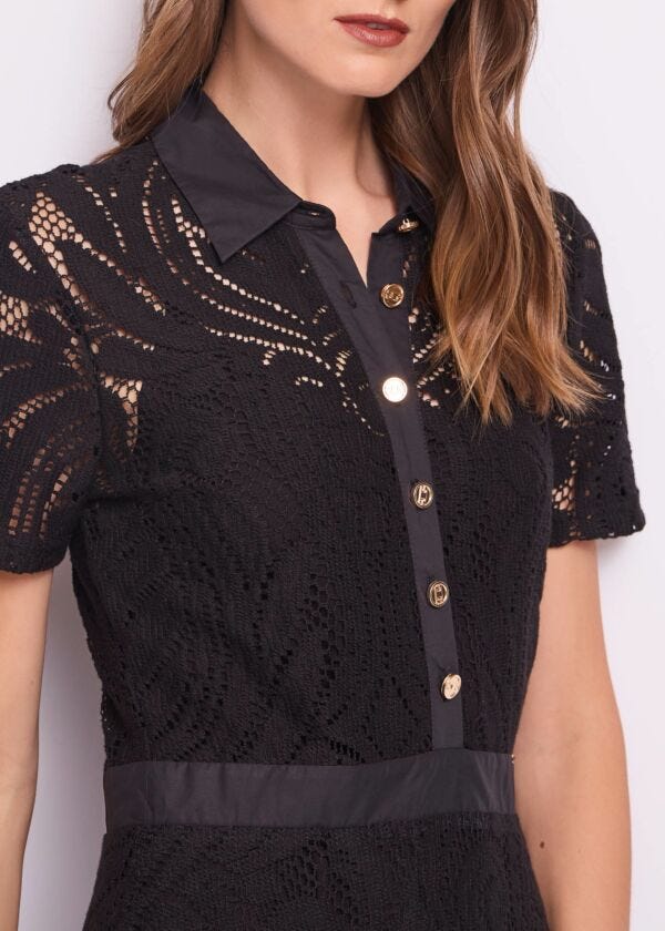 Women's black lace dress