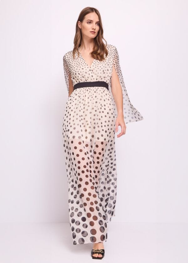Robe en chiffon imprimé pour femme