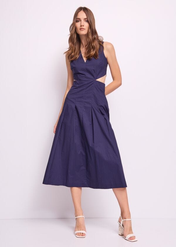 Vestido azul de algodón para mujer Gaudì Fashion