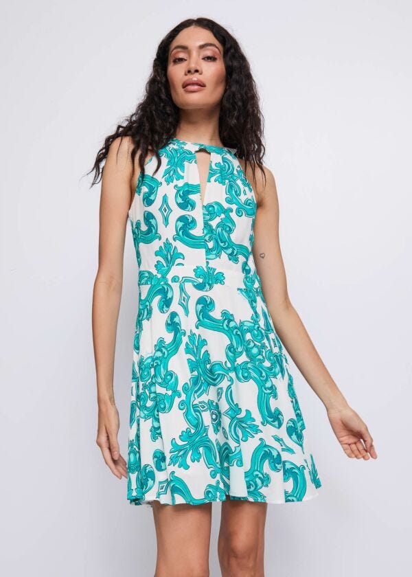 Women's printed crepe dress Gaudì Fashion