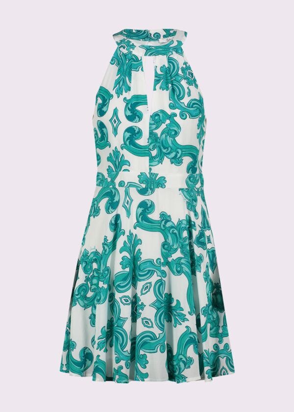 Women's printed crepe dress