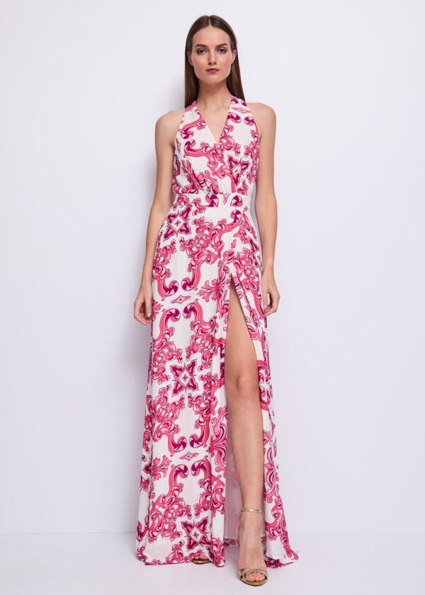 Women's printed crepe dress Gaudì Fashion