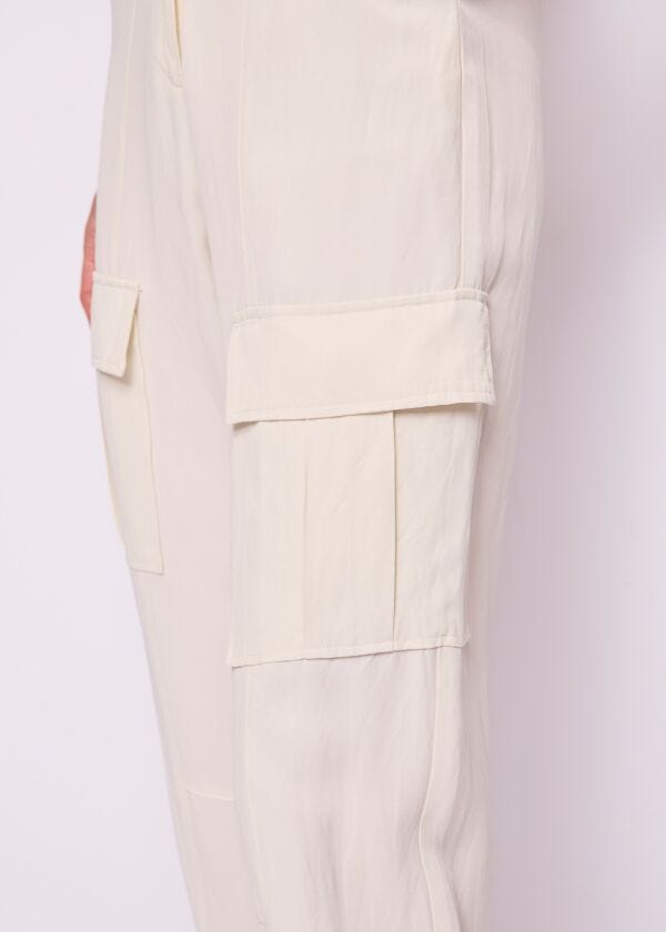 Women's linen-blend trousers