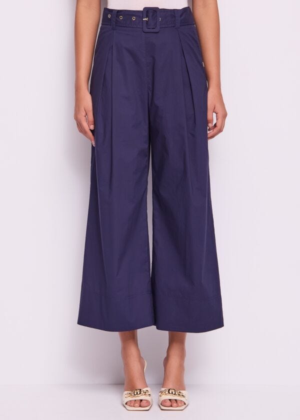 Women's blue cotton trousers Gaudì Fashion