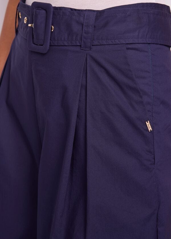 Women's blue cotton trousers