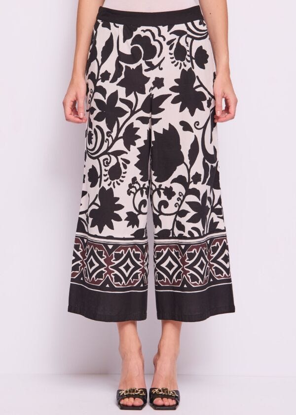 Pantaloni donna con stampa floreale Gaudì Fashion
