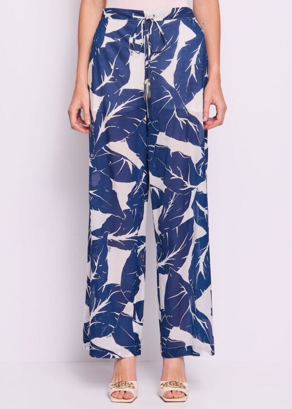 Pantalones en mezcla de algodón estampado Gaudì Fashion