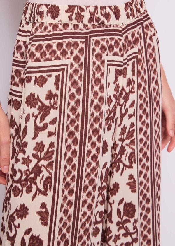 Pantaloni donna con stampa floreale