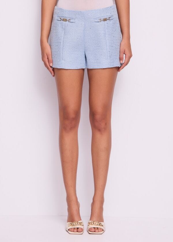 Shorts da donna azzurri con paillettes Gaudì Fashion