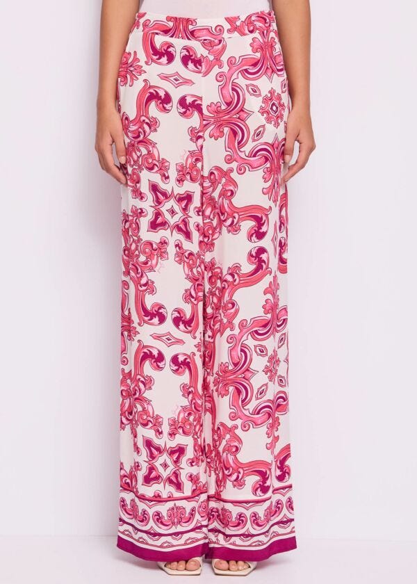 Women's printed crepe trousers Gaudì Fashion