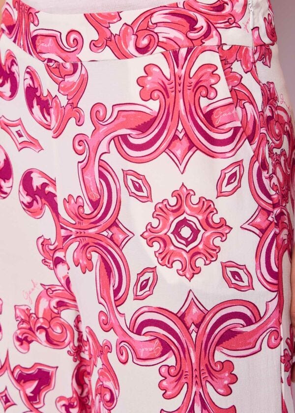 Women's printed crepe trousers