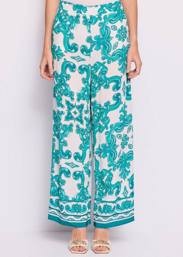 Women's printed crepe trousers Gaudì Fashion