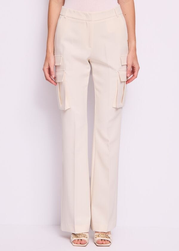 Pantalon cargo blanc pour femme Gaudì Fashion