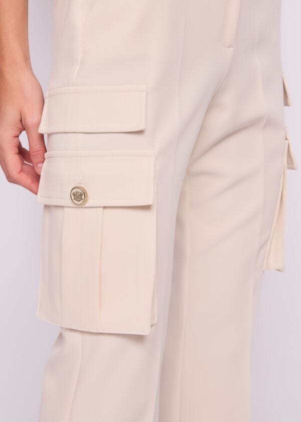 Pantalon cargo blanc pour femme