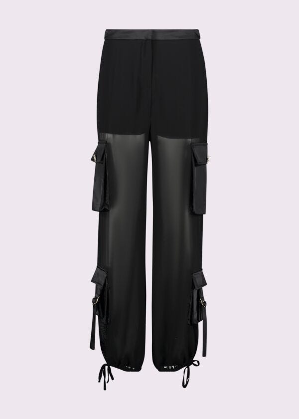 Pantaloni da donna neri cargo