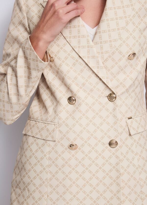 Blazer da donna con revers a lancia