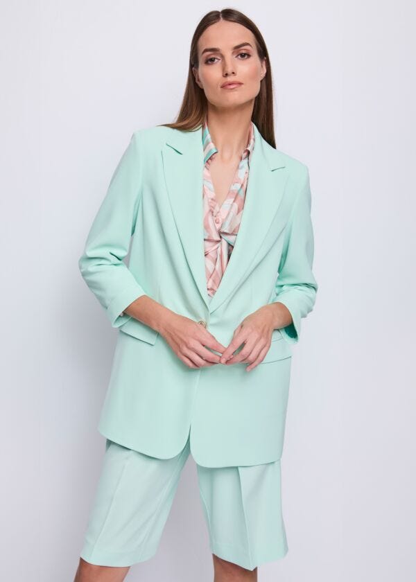 Blazer da donna verde con revers a lancia Gaudì Fashion