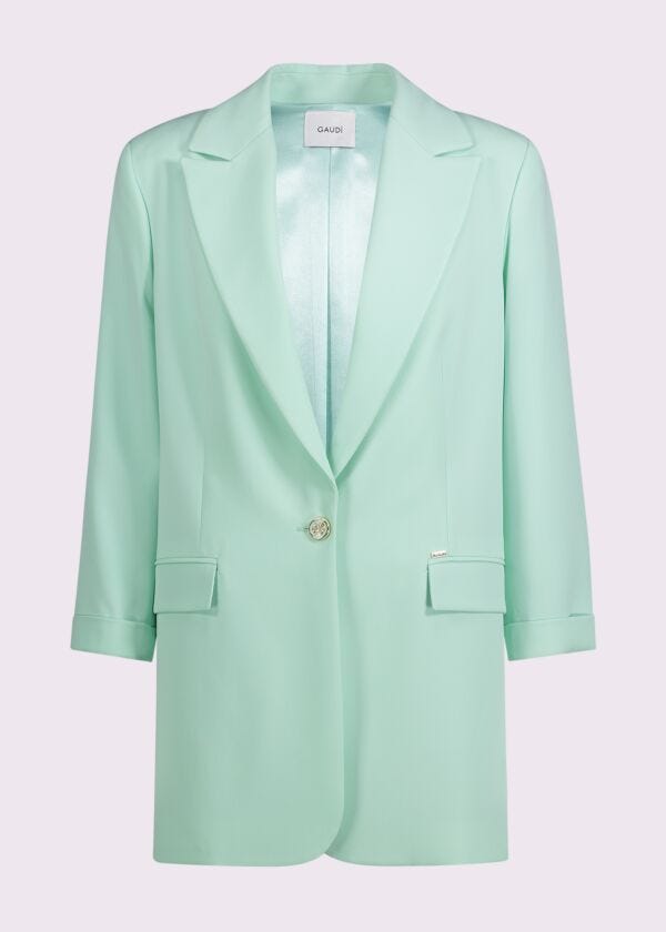Blazer da donna verde con revers a lancia