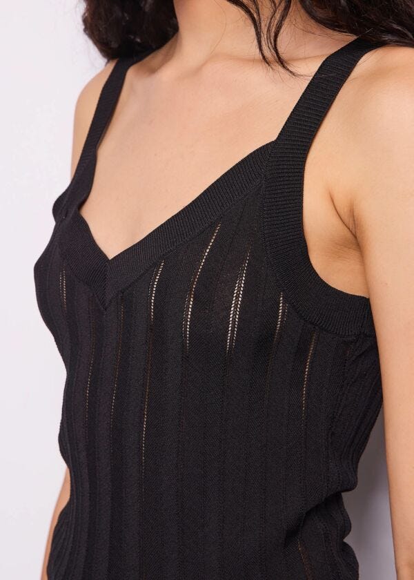 Women's black knit top
