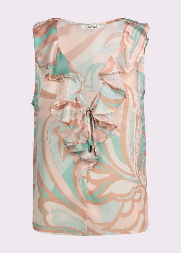 Women's printed chiffon top