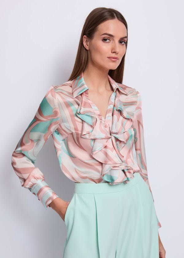 Camicia da donna con rouches Gaudì Fashion