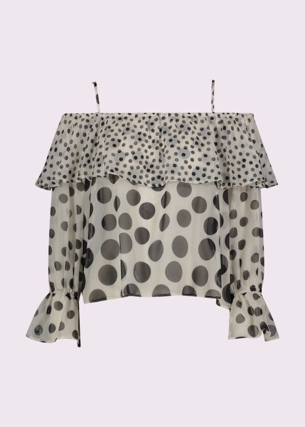 Women's printed chiffon blouse