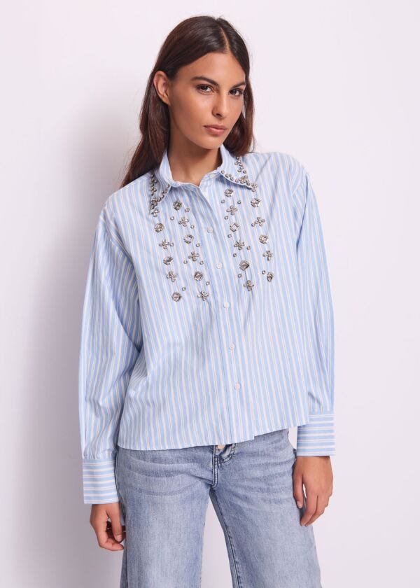 Camicia da donna con strass Gaudì Fashion