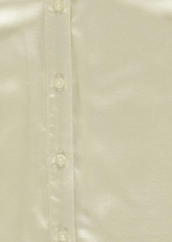 Women's white satin shirt