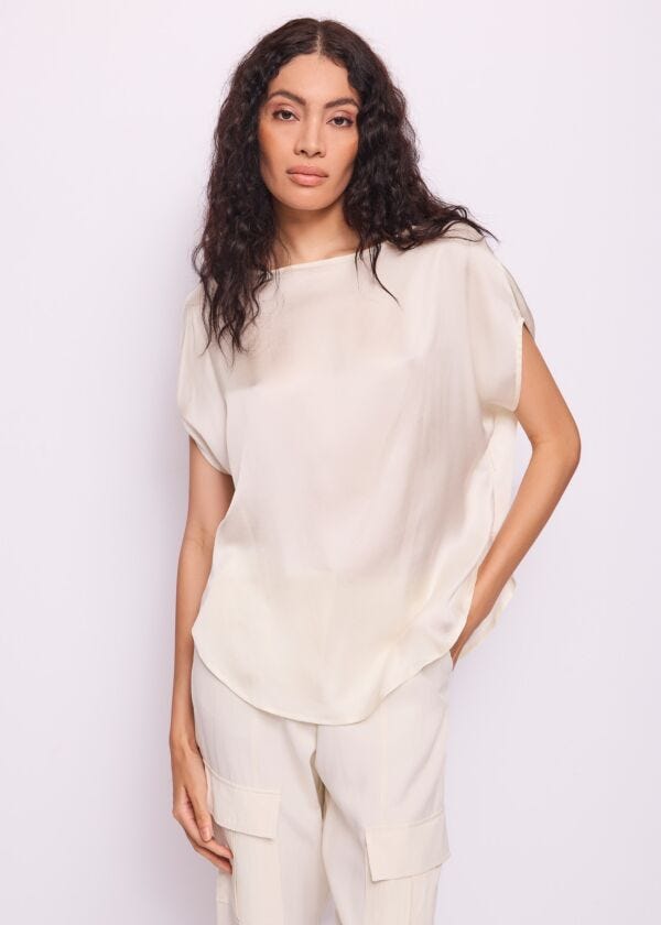 Women's white satin blouse Gaudì Fashion