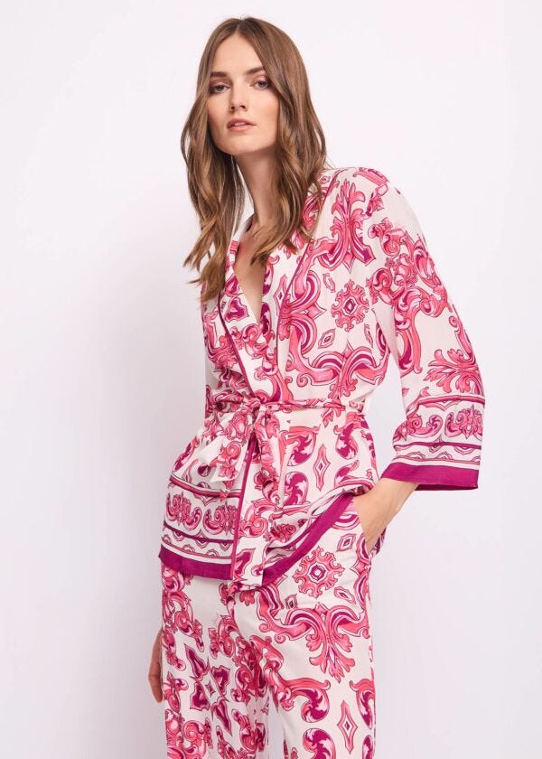 Women's printed crepe jacket Gaudì Fashion