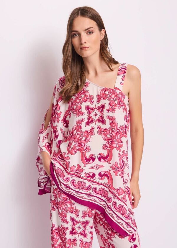 Women's printed crepe top Gaudì Fashion