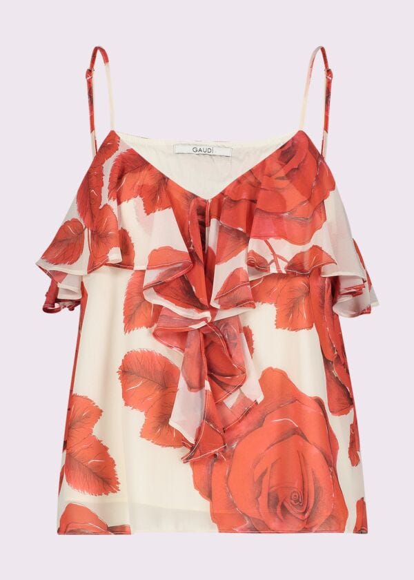 Women's printed georgette top