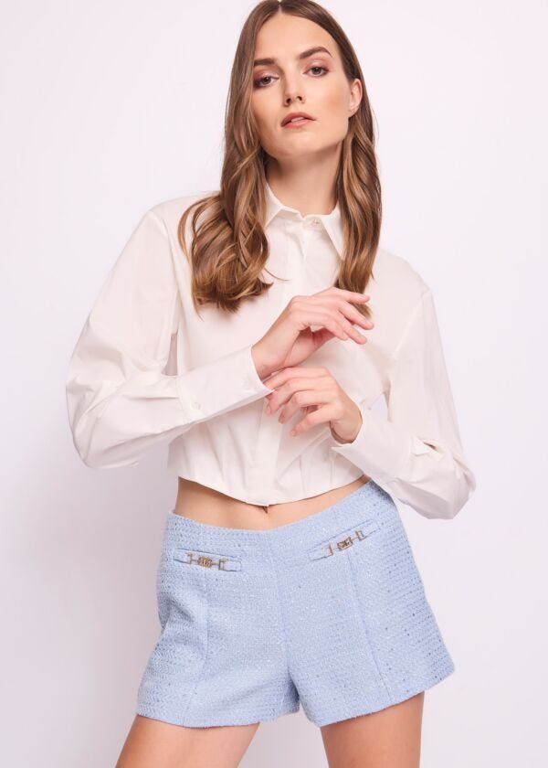 Chemise blanche en coton pour femme