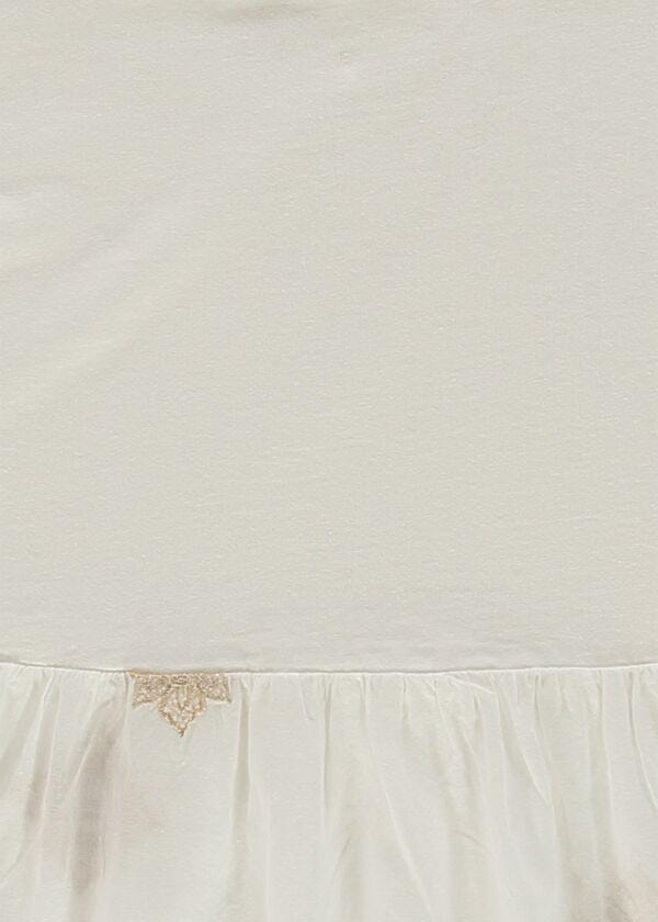 T-shirt da donna bianca con ricami