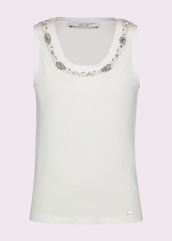 Women's white cotton top Gaudì Fashion