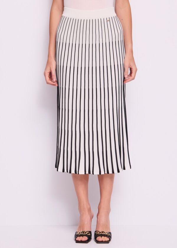 White striped knit skirt Gaudì Fashion