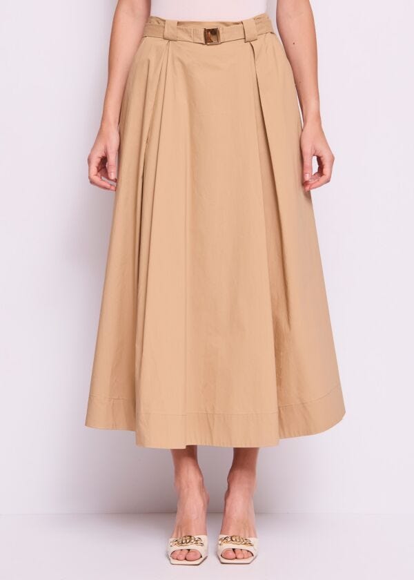 Long beige cotton skirt Gaudì Fashion
