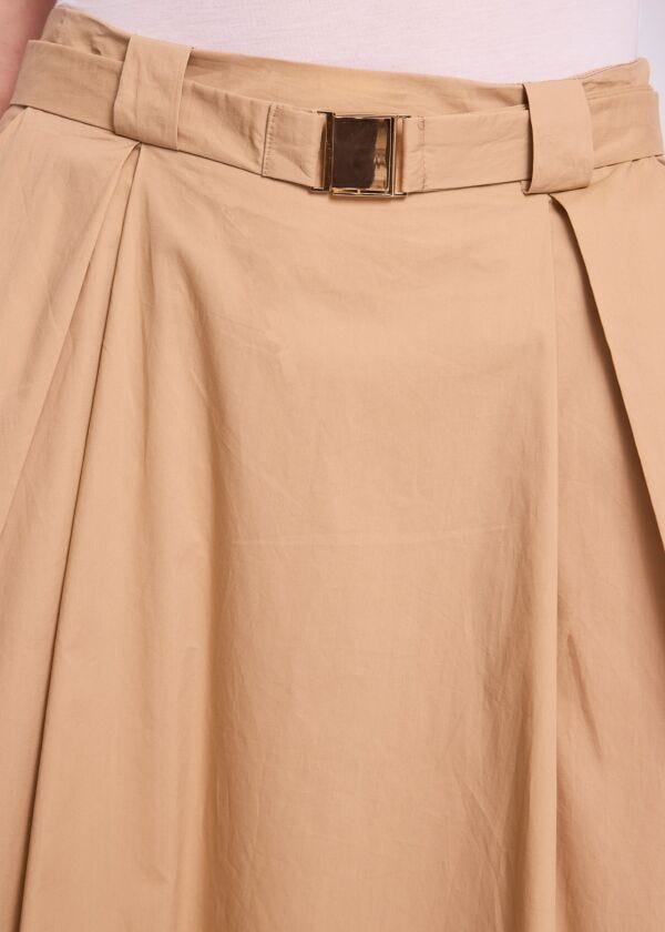 Long beige cotton skirt