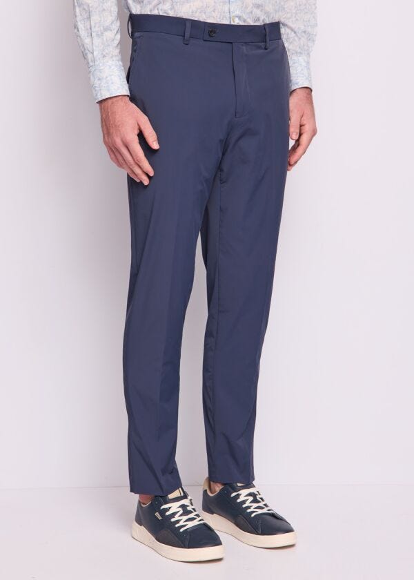 Men's blue nylon suit