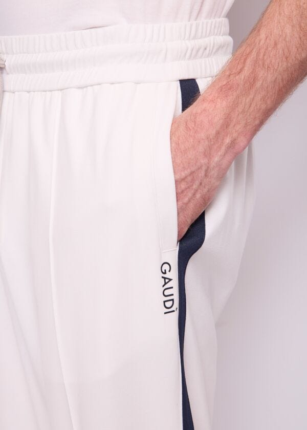 Pantaloni jogging bianchi in felpa