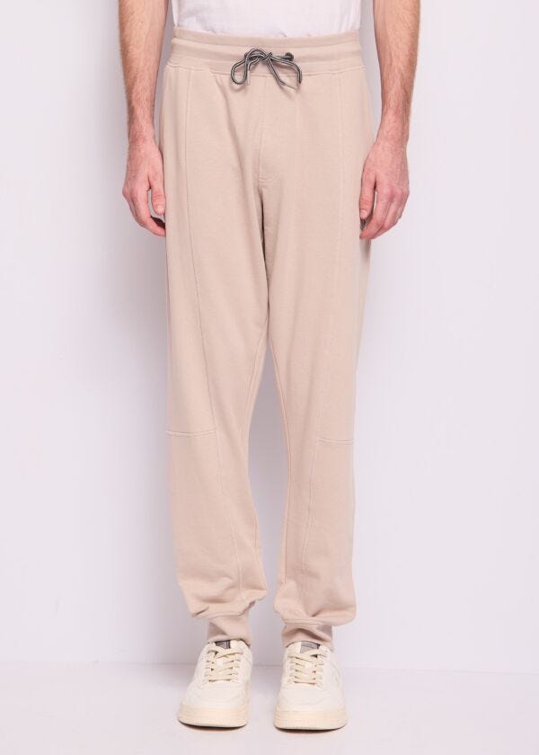 Beige cotton joggers Gaudì Homem