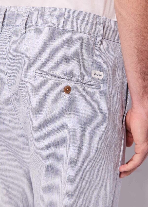Pantaloni da uomo in lino e cotone