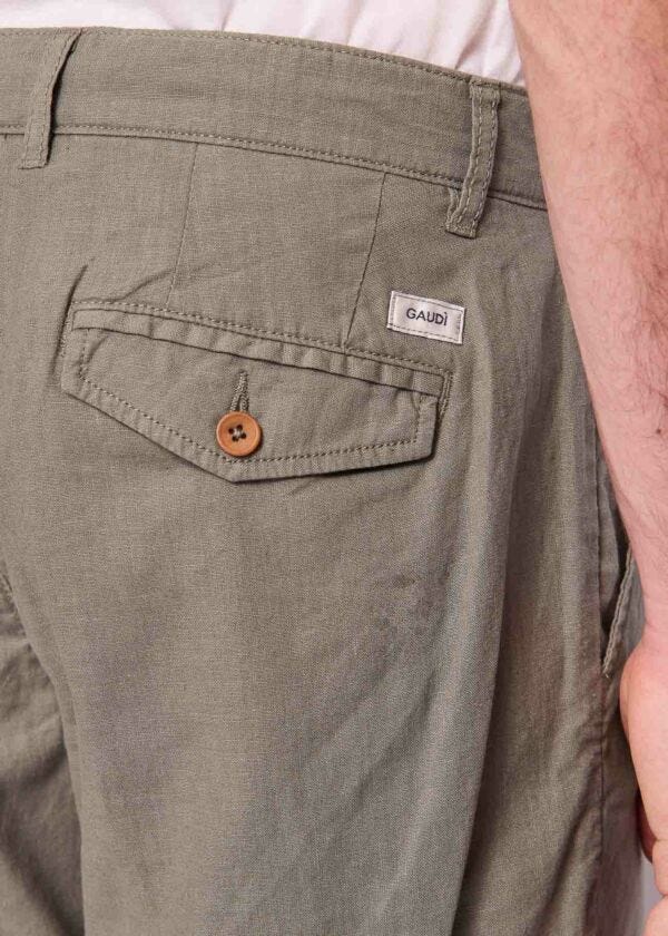 Men’s linen and cotton Bermuda shorts