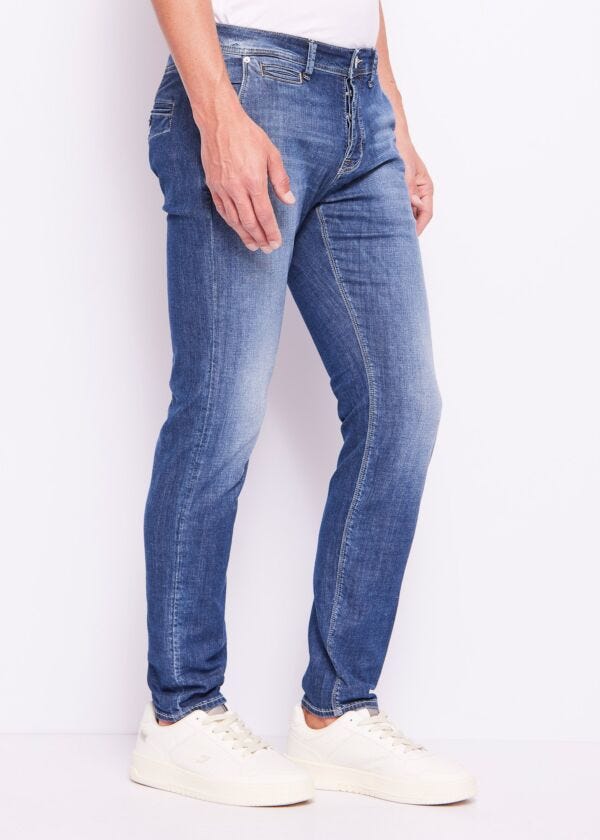Jeans uomo chino slim in cotone