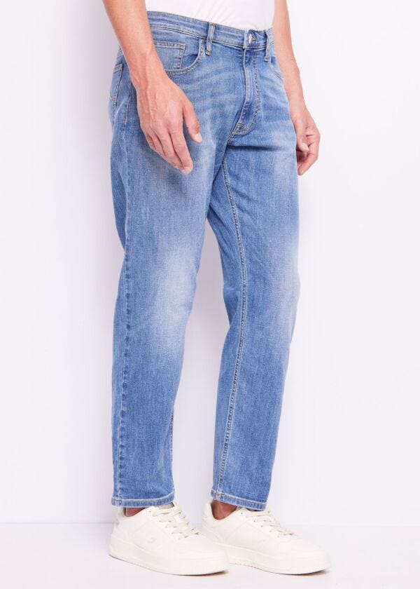 Jeans uomo in denim di cotone