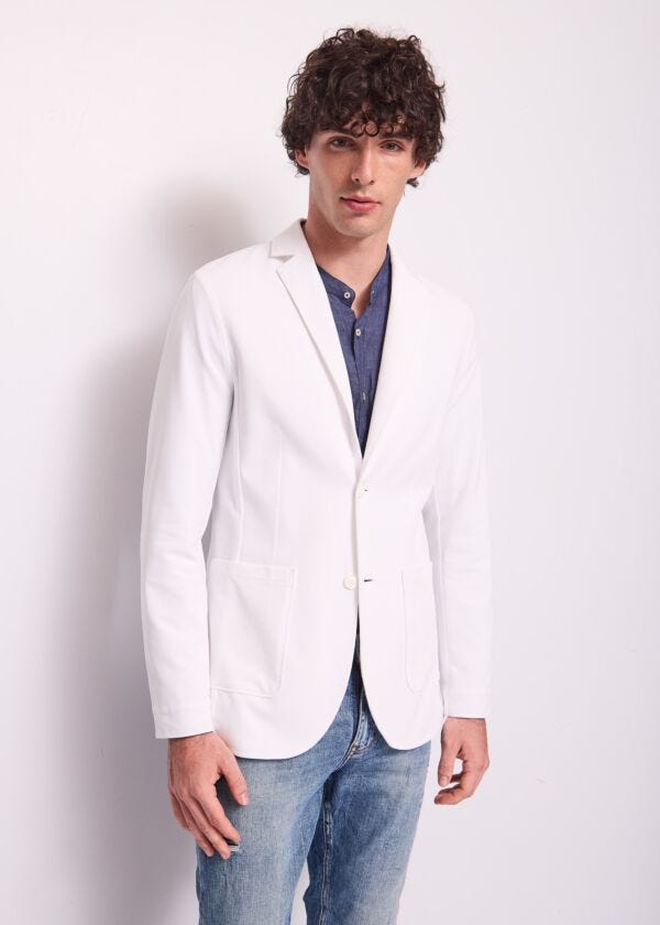 Men's white cotton blazer Gaudì Homem