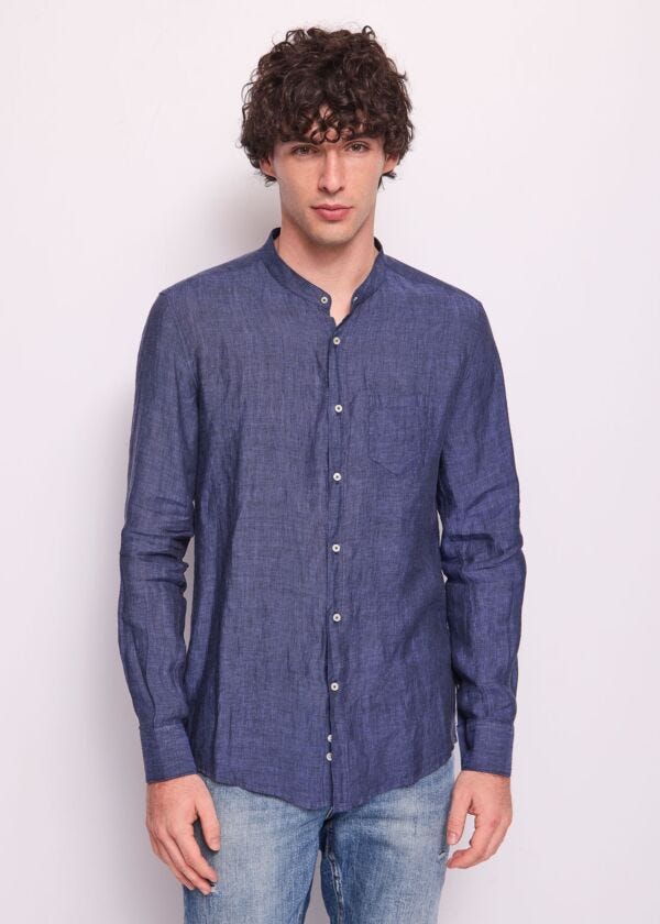 Men's blue linen shirt Gaudì Homem