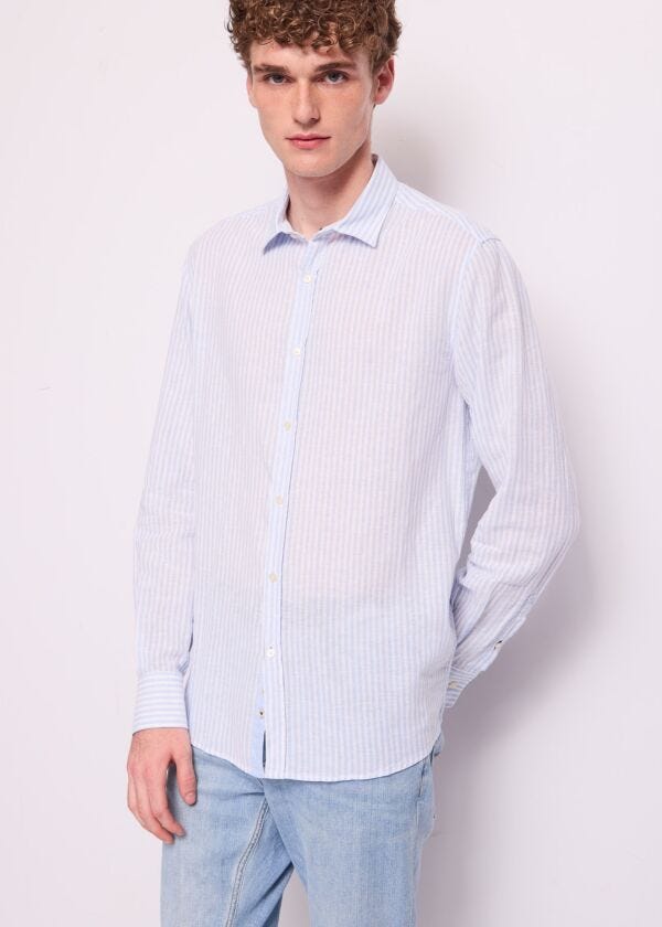 Camicia da uomo in cotone a righe Gaudì Uomo