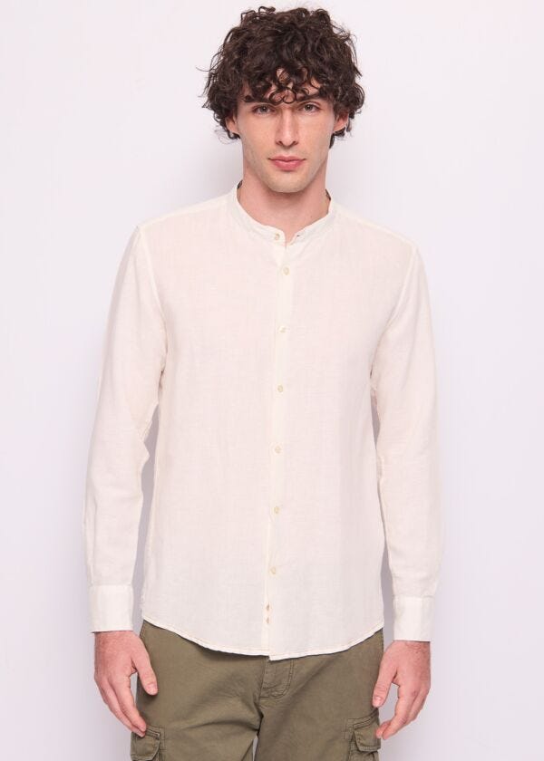Camicia bianca da uomo in lino Gaudì Uomo
